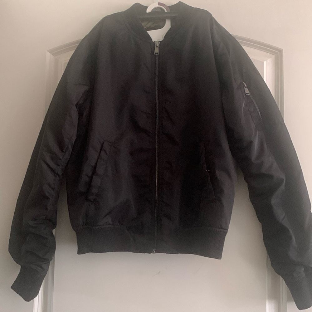 Black xhilaration bomber jacket